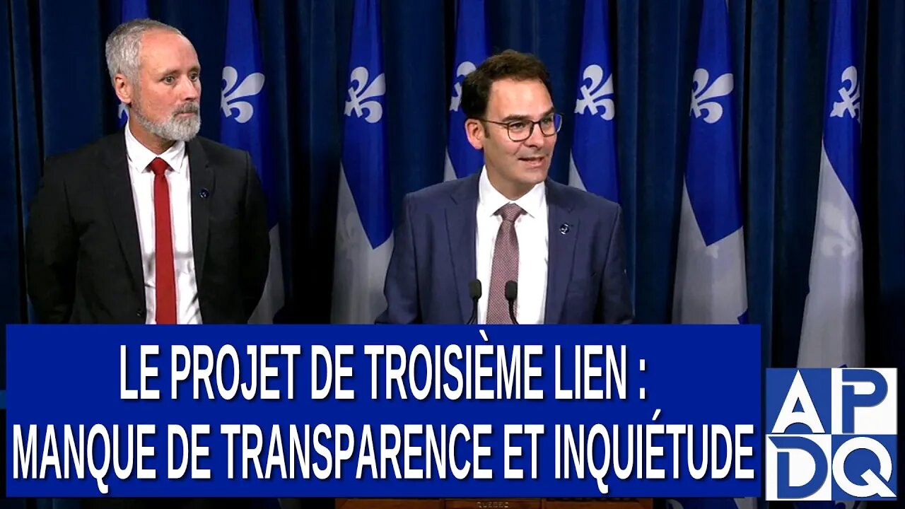 Le Projet de Troisième Lien : Manque de Transparence et Inquiétude