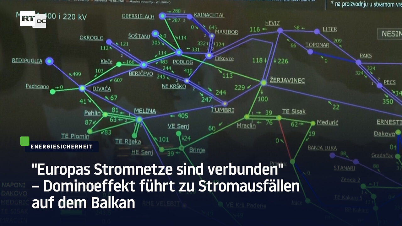 "Europas Stromnetze sind verbunden" – Dominoeffekt führt zu Stromausfällen auf dem Balkan