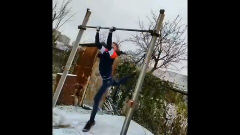 Trying to swing with gloves on an icy day