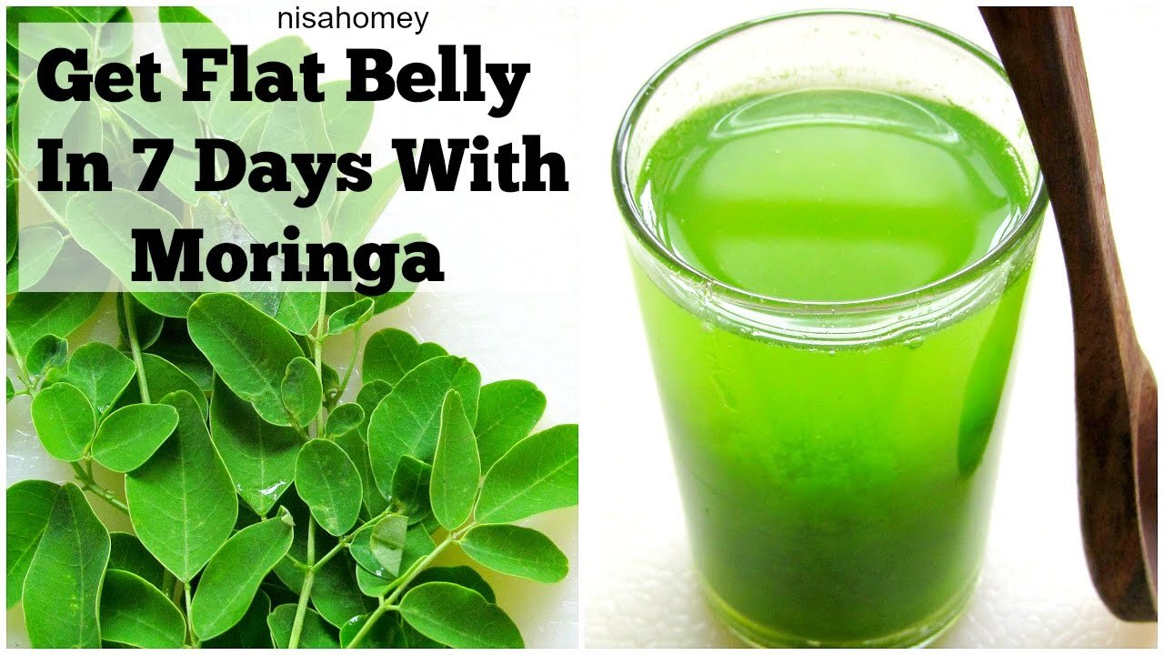 Get Flat Belly Stomach In 7 Days - No Diet No Exercise - 100% Natural Moringa Green Detox Diet Drink