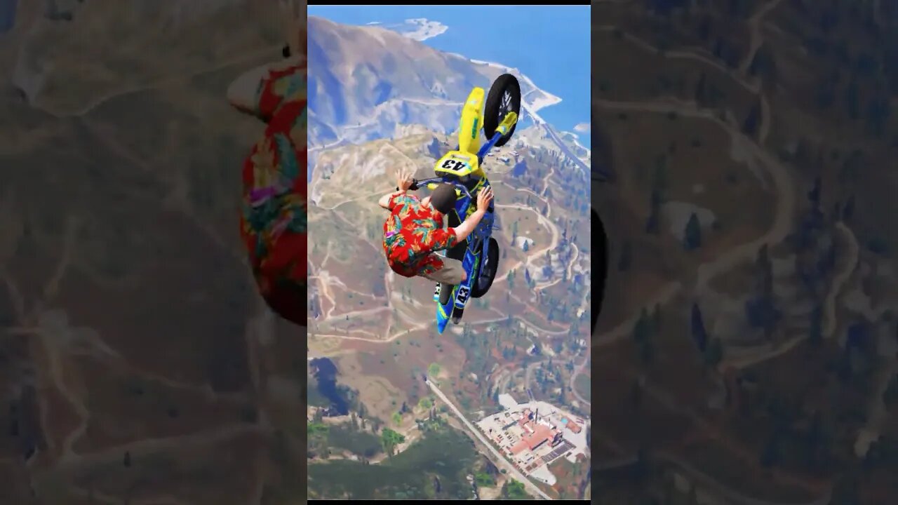 THE MOST INSANE STUNTS ON MOUNT CHILIAD - GTA 5! #shorts #gta5 #shortsfeed | TECHNO GAMERZ GTA 5