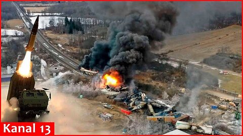 Ukraine destroys Russian train with 40 tanks of fuel worth $4m