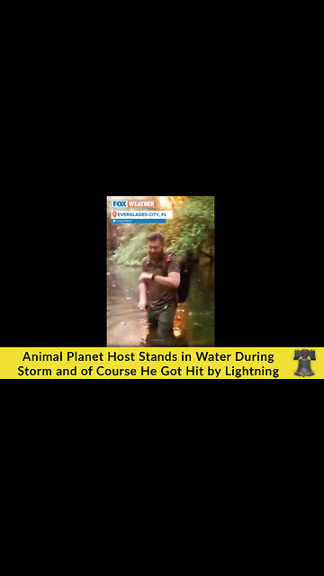Animal Planet Host Stands in Water During Storm and of Course He Got Hit by Lightning