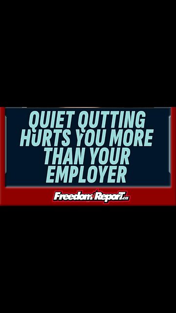QUIET QUITTING IS PATHETIC AND HURTS YOU MORE THAN YOUR EMPLOYER.