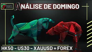 HK50 - US30 - XAUUSD - FOREX ANÁLISE DE DOMINGO PARA SEMANA