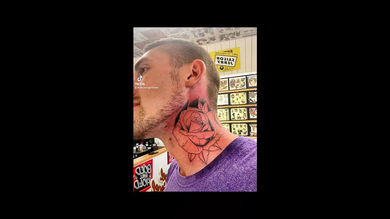 Rose Neck Tattoo