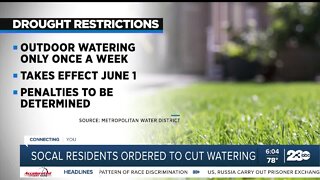 Socal residents ordered to cut watering