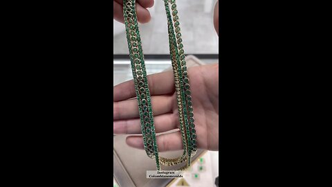 Rare natural dark green Emerald tennis choker icey necklaces 18K 14K gold for him & her gifts