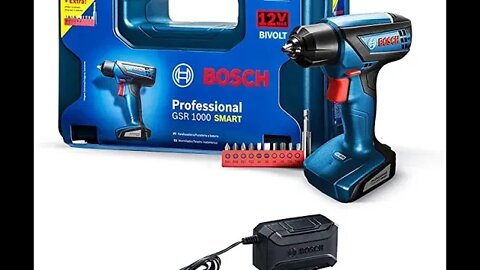 Parafusadeira Furadeira a bateria Bosch GSR 1000 Smart 12V com 10 bits e maleta