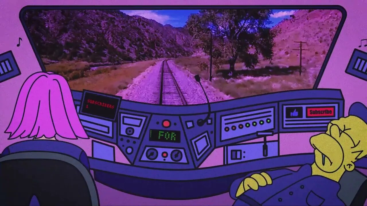 Chill Drive on Train - Lofi hip hop mix ~ Aesthetic Music, Stress Relief - Simpson