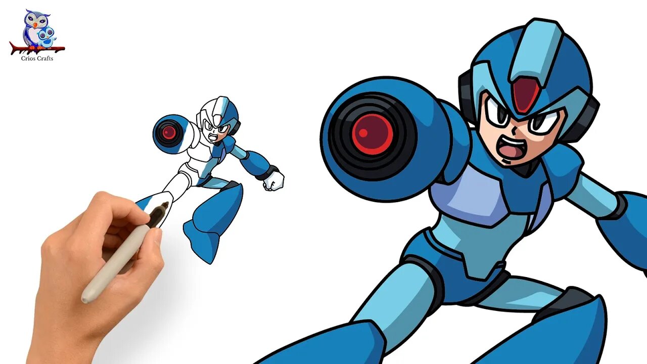 How To Draw Mega Man X - Tutorial