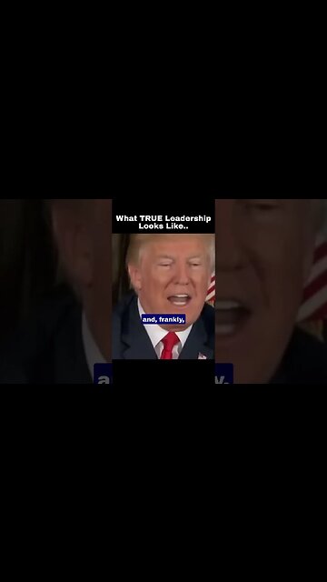 What TRUE Leadership Looks Like..The US Had a LEADER.