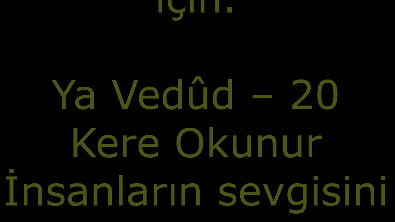 PAZARTESİ OKUNACAK ESMALAR, ZİKİRLER