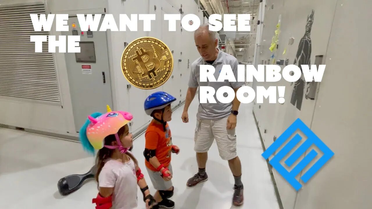 Kids visit the Bitcoin Rainbow Room - after seeing it on Twitch