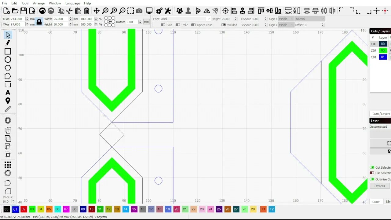 Digital Clock Design using LightBurn