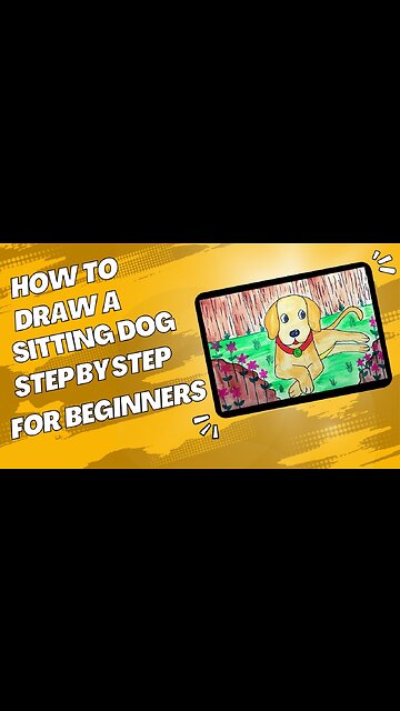 How To Draw A Dog Sitting Down | Sitting Dog Drawing | Sitting Dog Step by Step for Beginners Easy