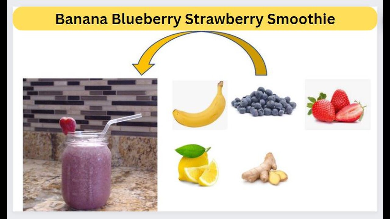 Banana Blueberry Strawberry Smoothie #Smoothies #healthy #healthylifestyle