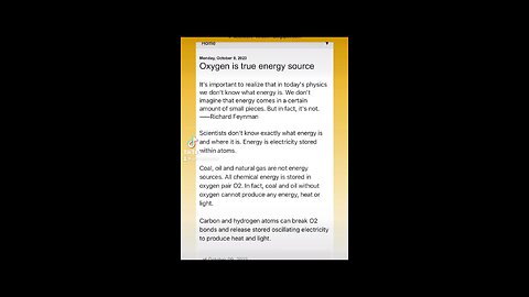 Oxygen is true energy source