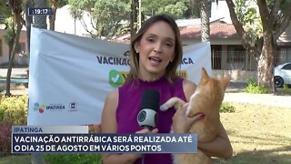 Ipatinga: Vacinação antirrábica será realizada até o dia 25 de agosto em vários pontos