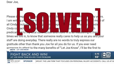 Fight back and win! Let Joe Know team solves your problems