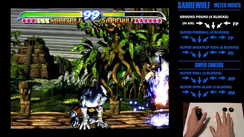 KILLER INSTINCT 2: Sabrewulf Tutorial (Move List)