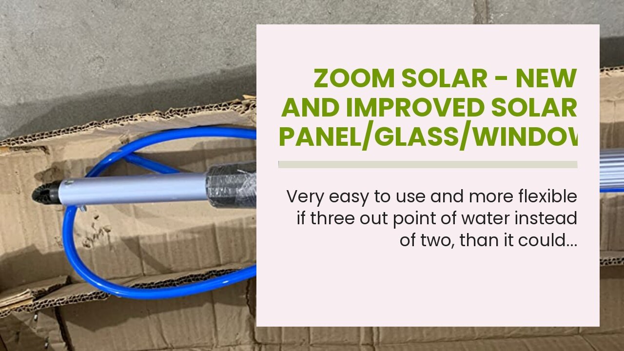 Zoom Solar - New and Improved Solar Panel/Glass/Window Cleaning Brush with 6 Metres Telescopic...