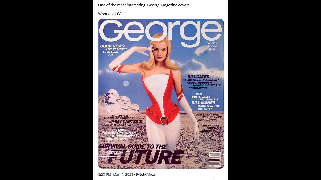The most interesting George Magazine cover .... What do you see?