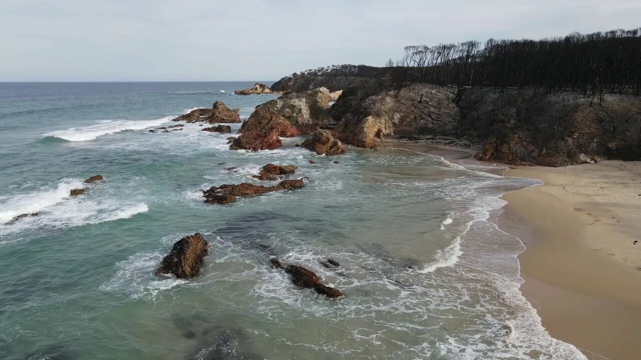 Betka River & Beach Mallacoota HD 1080P drone video