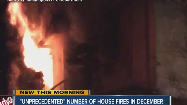 Indianapolis Fire Department reports 'unprecedented' number of fires in December