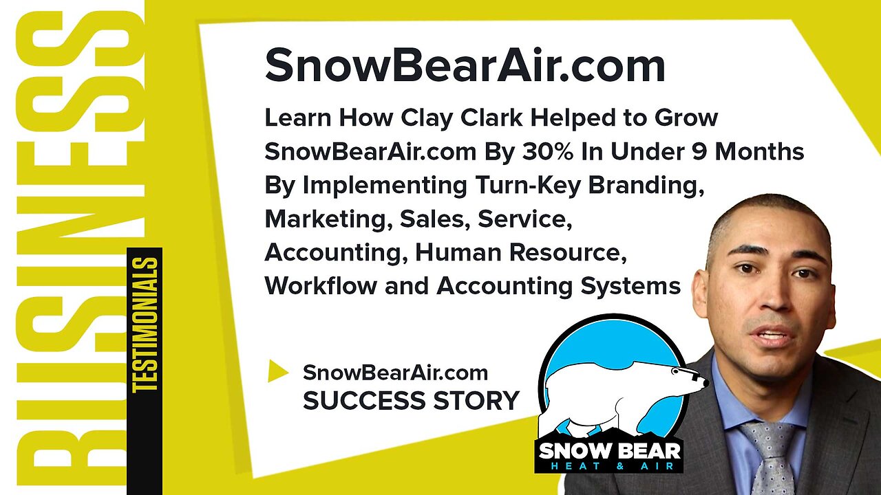 Business | Learn How Clay Clark Helped to Grow SnowBearAir.com By 30% In Under 9 Months By Implementing Turn-Key Branding, Marketing, Sales, Service, Accounting, Human Resource, Workflow and Accounting Systems