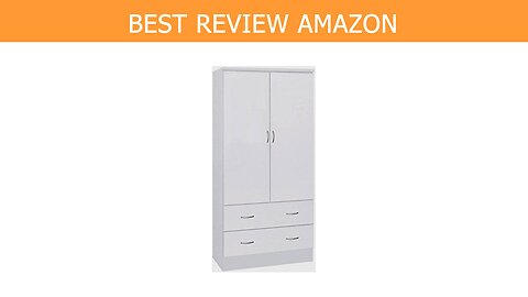 Hodedah Wardrobe Drawers Hanging White Review
