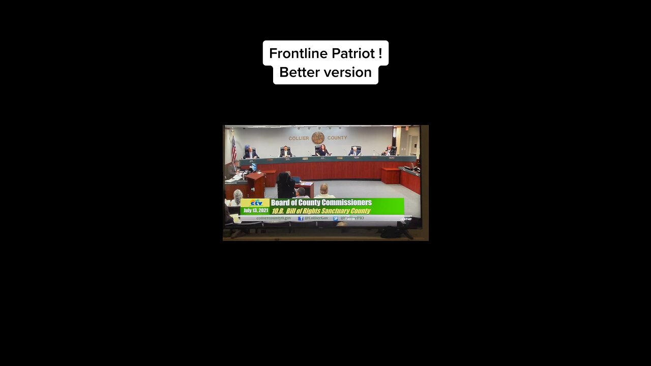 Patriot takes down a County Commissioner!