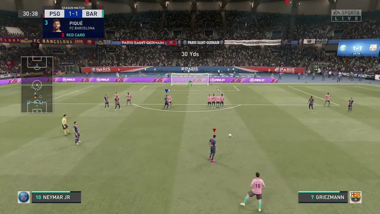 FIFA 21 Crazy Volley off Free Kick Outside the Box for a Striking GOAL