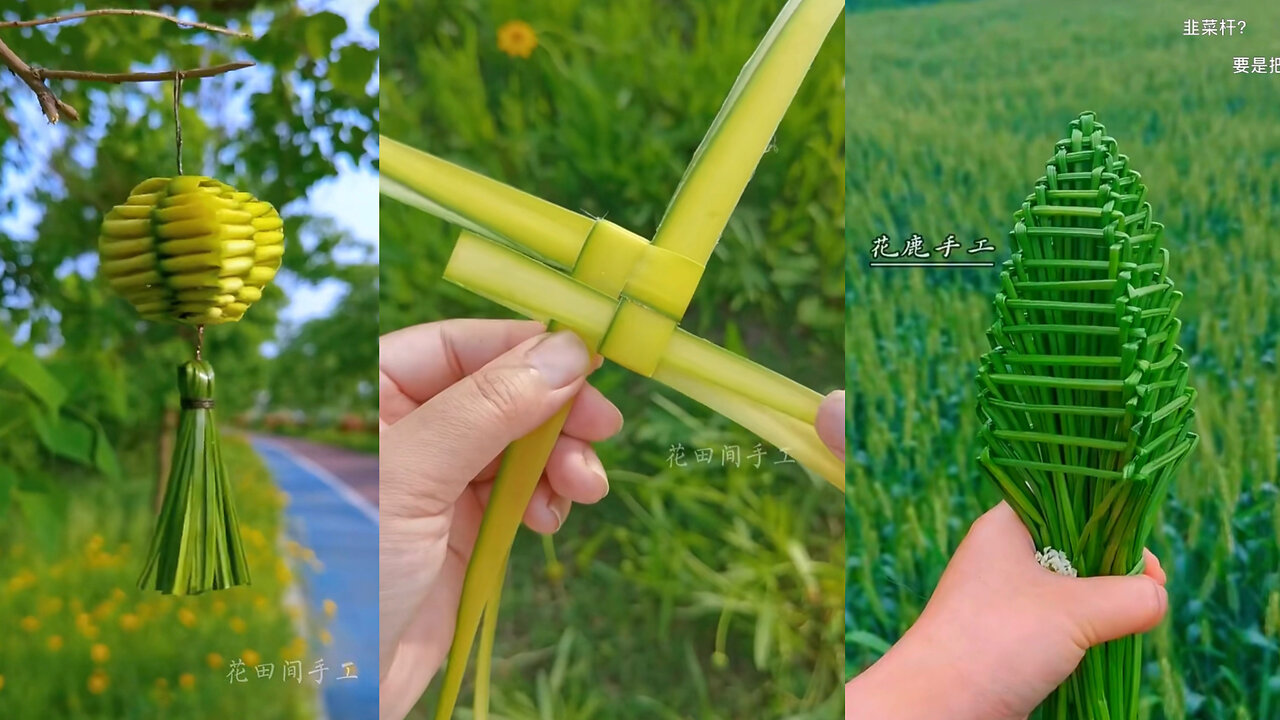 Making Small Lantern Ornaments and Straw Pagoda