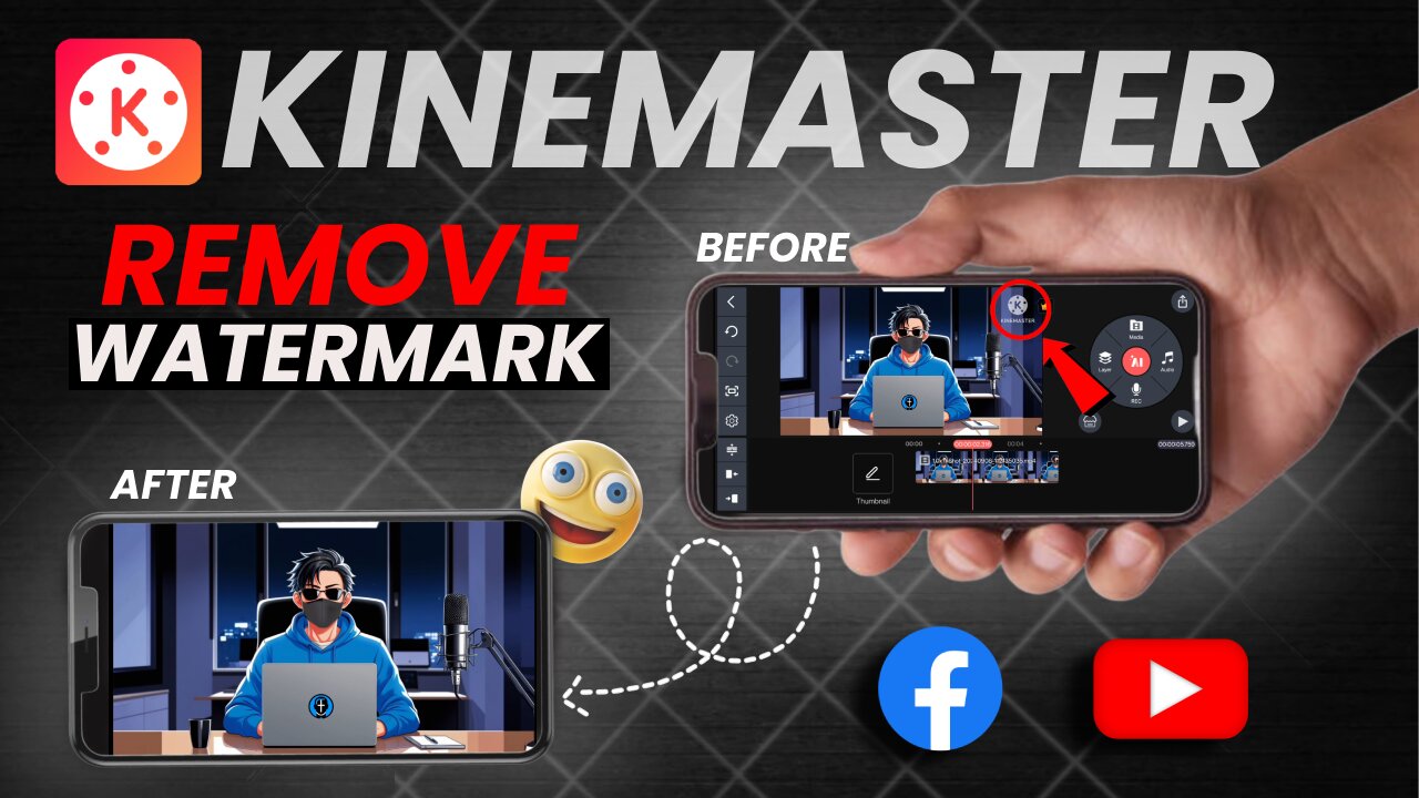 No Watermark Kinemaster Download kaise kren for free (No Blur)