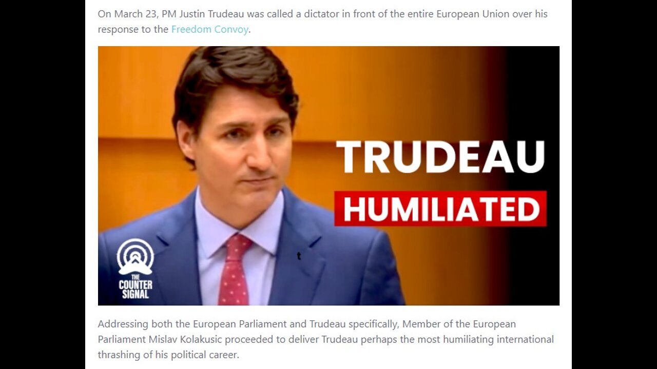 Trudeau HUMILIATED on World Stage