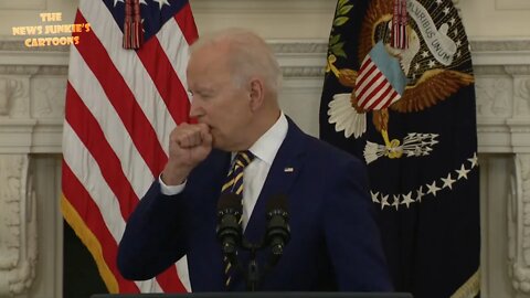 Biden coughing through his vaccination speech.