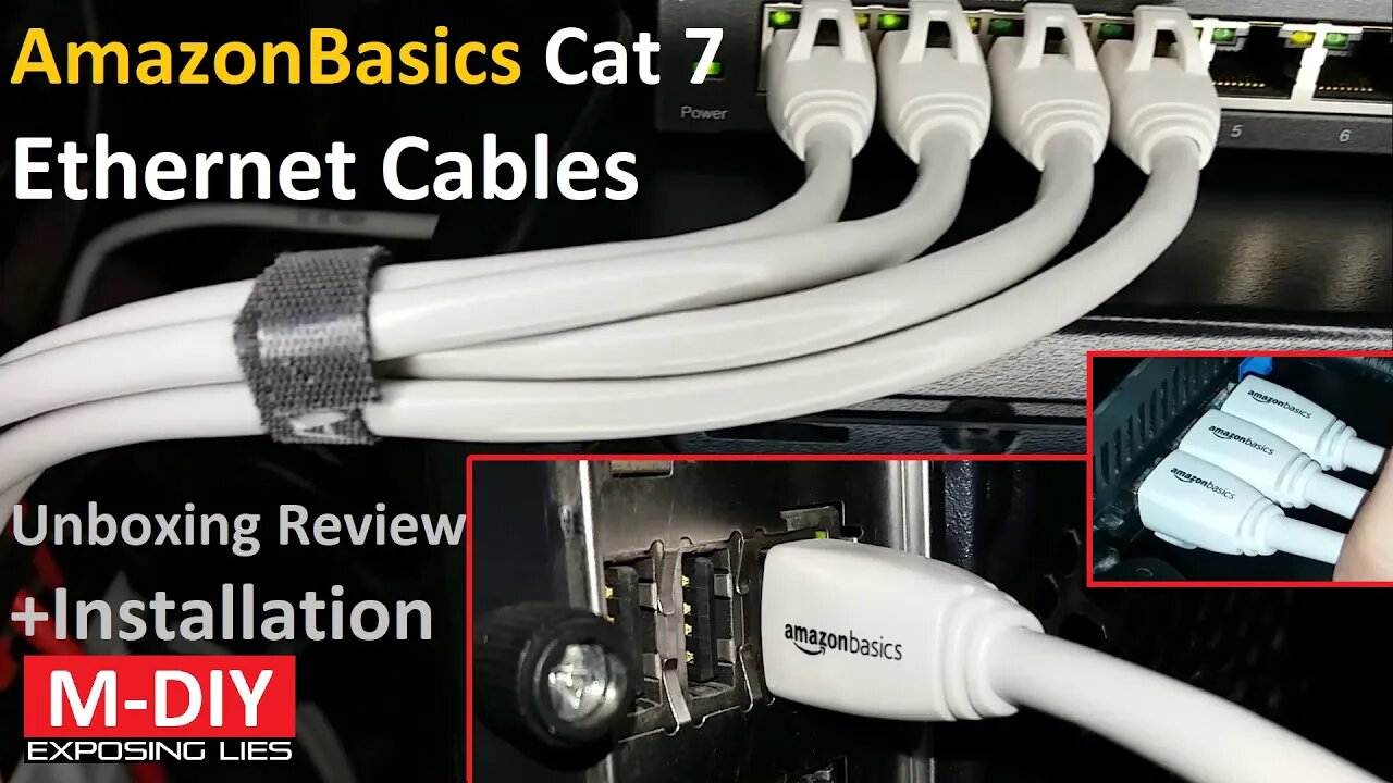 AmazonBasics Cat 7 Ethernet Cables (Unboxing Review + Installation) [Hindi]