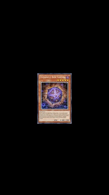 Yu Gi Oh! Tindangle Base Gardna - Strange Card To Play