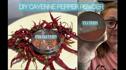 Processing Sun-Dried Cayenne Peppers for Homemade Seasoning 🌶️