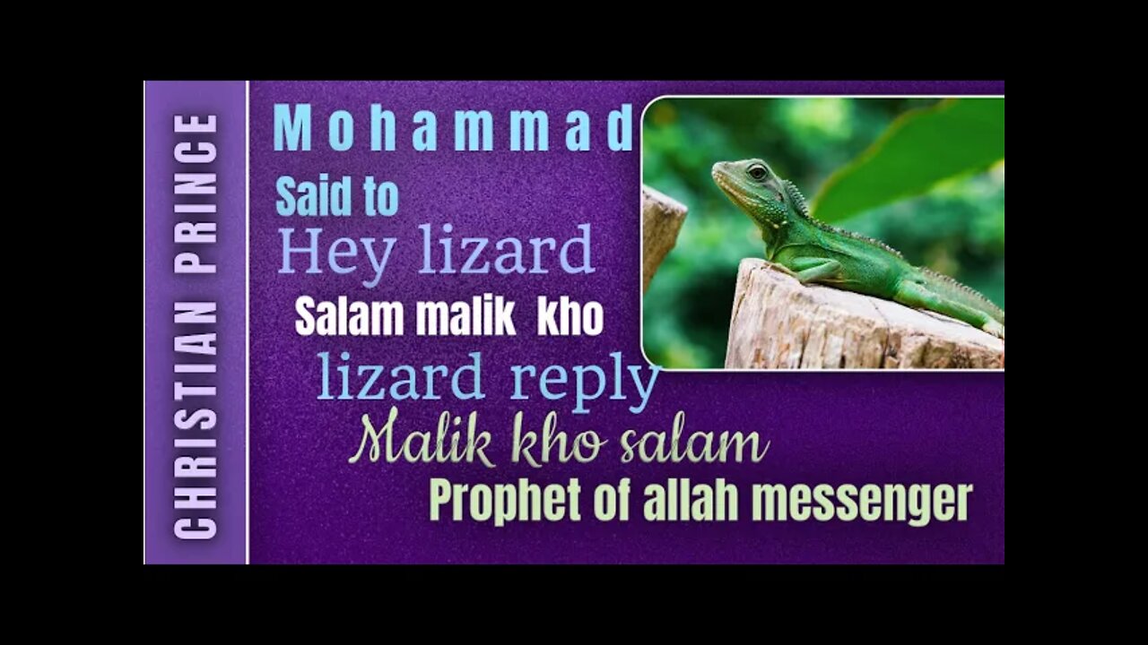 Mohammed said to lizard - Salam Malik kho - Christian Prince