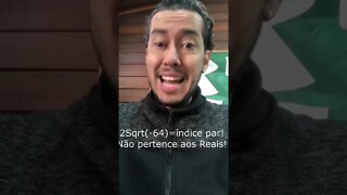 Raiz de número negativo…existe ou não afinal?🤔