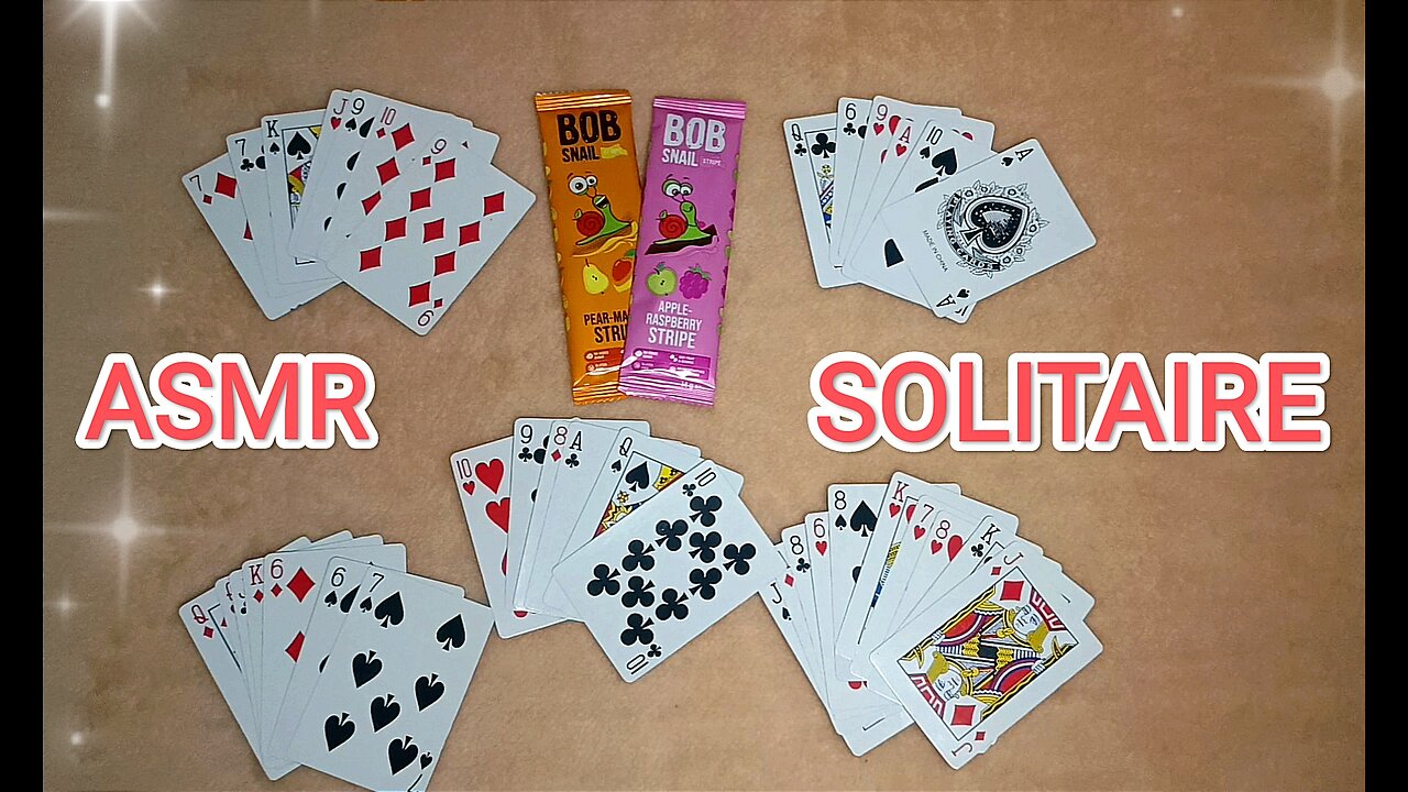 ASMR ✨I'LL RELAX YOU WITH CARDS _ SOLITAIRE ♣♥♠😴 (NO TALKING)