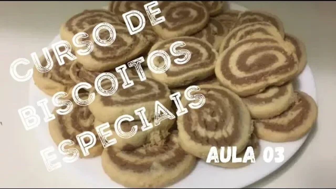 Curso de Biscoitos Especiais Aula 03 Caracois de Chocolate amanteigados que desmancha na boca