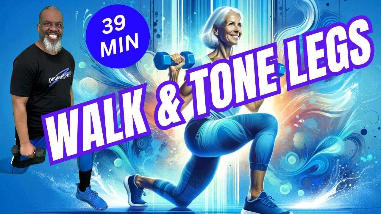 Walk Tone Shape Legs Workout with Dumbbell Weights