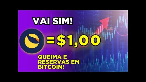 🚨 TERRA LUNA $1,00 COM RESERVAS DE 28 MIL BITCOINS! QUEIMAS E +