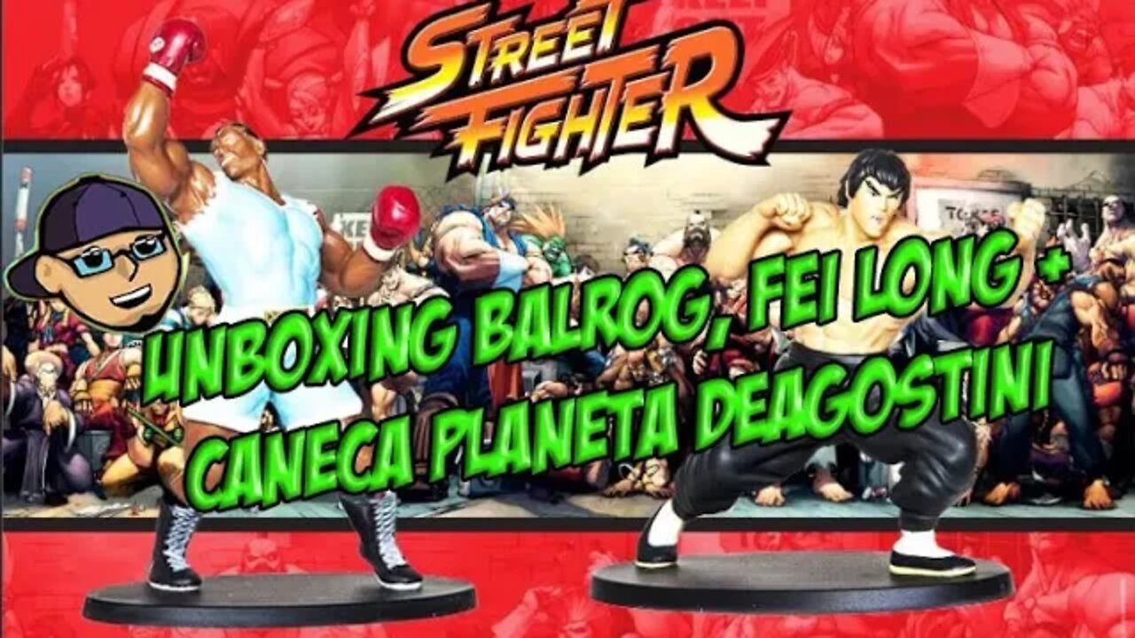 Street Fighter Balrog, Fei Long + Caneca Street Fighter Planeta Deagostini Unboxing