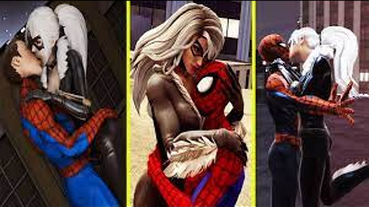 Spider Man & Black Cat's All Kiss, Hug, Proposed, Sleep Together & Romance Scenes Marvel's Avengers