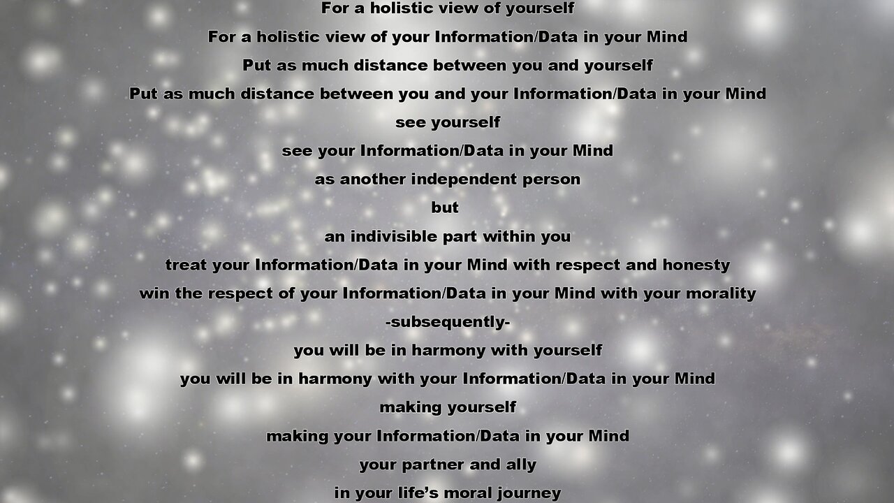 LIFE AXIOM 2: PUT AS MUCH DISTANCE BETWEEN YOU AND YOURSELF