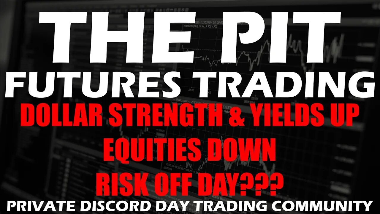 This Looks Weak - Yields Up Dollar Up Equities Down - Risk Off?? - Premarket Trade Plan - The Pit